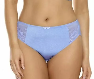 Elomi Caitlyn Collection Brief Panty Chambray Blue XL 8035 • $14.99