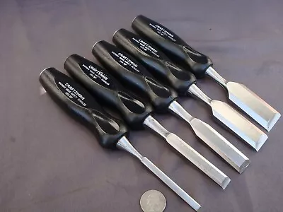 Vintage Craftsman 5 Pc Wood Chisel Set  1/4  - 1-1/4  Usa  Sharp • $24.50