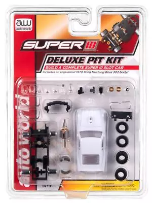 Auto World TRX126 Super III Deluxe Pit Kit 70 Ford Boss Mustang Body HO Slot Car • $19.95