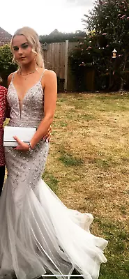 Grey Fishtail Prom Dress Purchased From Local Prom Shop • £250