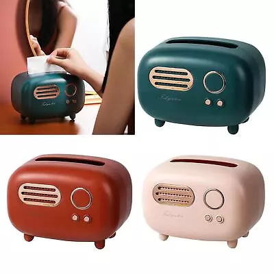 Vintage Radio Tissue Box Cover Removable Paper Dispenser Tissue Holder For Car • $25.95