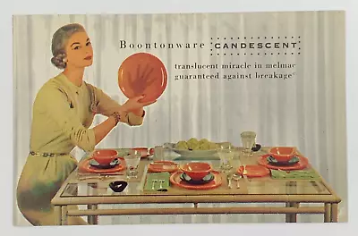 Boontonware Candescent Miracle In Melmac Dinnerware Advertising Postcard Vintage • $32.49