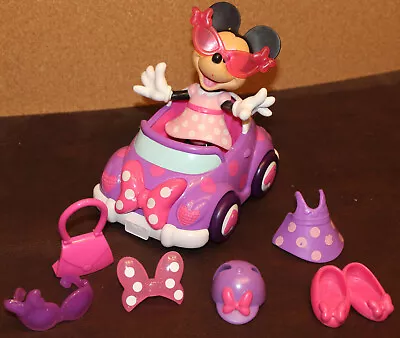 2011 Mattel Disney's Toy Car & Minnie Mouse W/2 Dresses & Bow Hat Shoes +More • $14.99