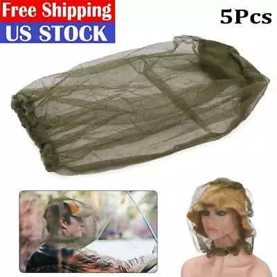 5Pcs Mosquito Insect Hat Bug Mesh Head Net Face Protector Travel Fine Nice Hat • $8.73