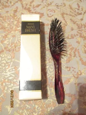 Vintage Avon Mini Hairbrush Tortoise Travel Purse Brush 6 Inches Orginal Box New • $16