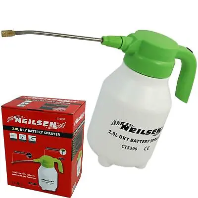 Neilsen 2 Litre Adjustable Dry Battery Powered Sprayer Garden Pump Spray • £14.69