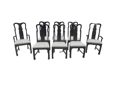 Singer Furniture Asian Inspired Set Of 8 'Chin Hua' Dining Chairs • $1695