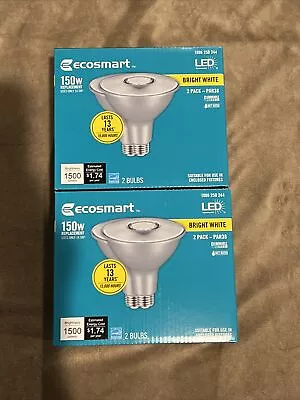 Ecosmart LED 150w Replacement  14w Par38 Bright White Dimmable 4 Light Bulbs • $24.99