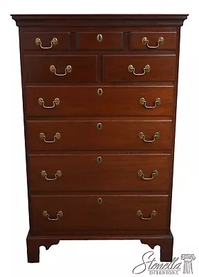 L62363EC: ROBERT JOHNSON Bench Made Chippendale Mahogany Chest • $1595