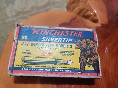 Vintage Winchester Silvertip Box 257 Winchester Roberts Vintage • $9.99