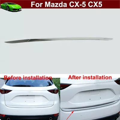Stainless Tail Door Rear Trunk Lid Cover Trim Molding For Mazda CX-5 2017-2021 • $33.99