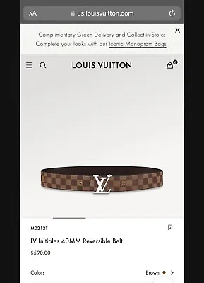 Louis Vuittons Men Belt Size 38 • $355