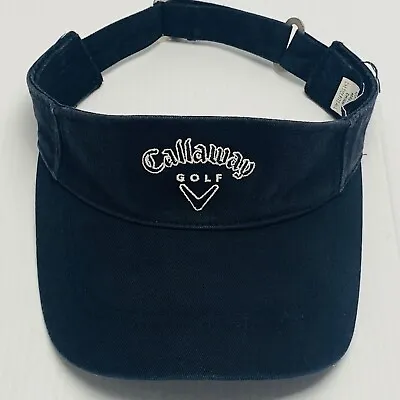 Callaway Black Golf  Visor Cap Hat Adults Strap Back Adjustable Outdoor Walking • $18