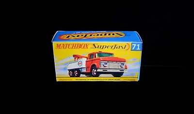 Matchbox Superfast No.71 Ford Wreck Truck Reproduction Box (Box Only) • £2.89