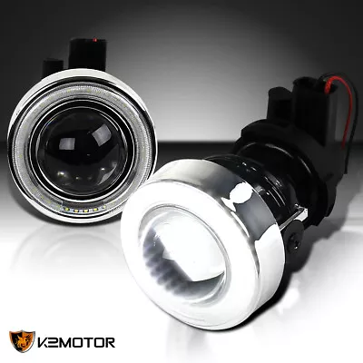 Fits 3  40-LED Halo Rim Angel Eye Projector Fog Lights Bumper Driving Lamps • $41.38