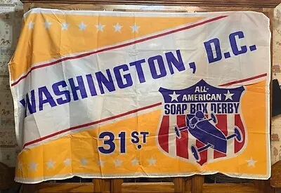 Vintage Nylon Washinton D.c. All American Soap Box Derby Flag • $139.99