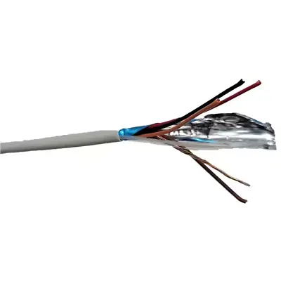 100 Ft. 24 AWG/4 Conductors Gray Stranded Shielded RS-232 Cable • $26.99