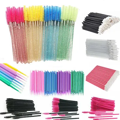 50/100pcs Disposable Eyelash Brush Mascara Wands Applicator Eyebrow Brush Makeup • $3.96