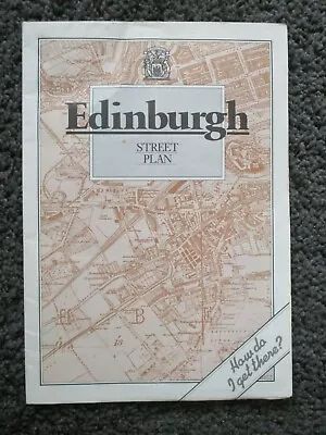 Vintage Edinburgh Street Plan & Index With Tourism Advertising 1981 • £5.25