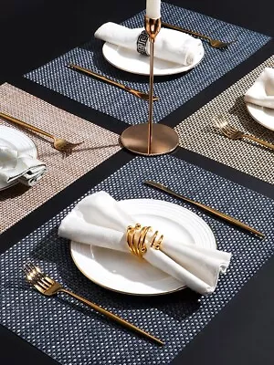 $25.99 • Buy Up To SET 6 X Dining Table Placemat PVC Mat Insulation Tableware 4 X Placemats