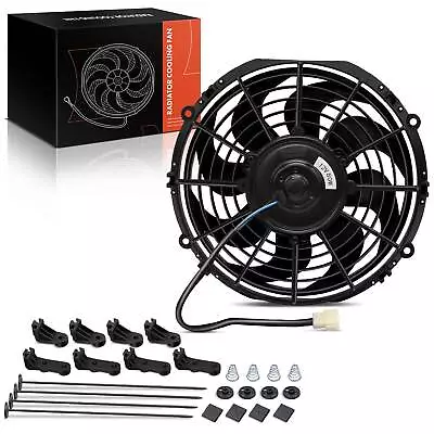 10 Inch Universal Electric Radiator Cooling Fan & Mounting Kit 12V 80 Watts Pull • $32.99