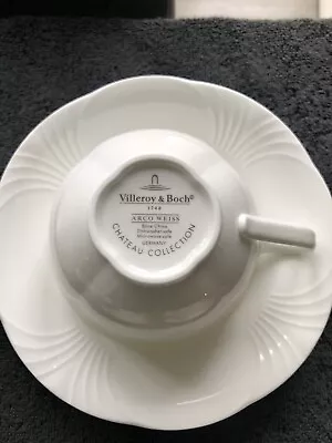 £140 • Buy Villeroy & And Boch ARCO WEISS White Tea Cup And Saucer EXCELLENT