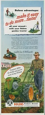 1951 Bolens Garden Tractor Snow Plow Field Plaid Attachment Vintage Print Ad BH1 • £11.56