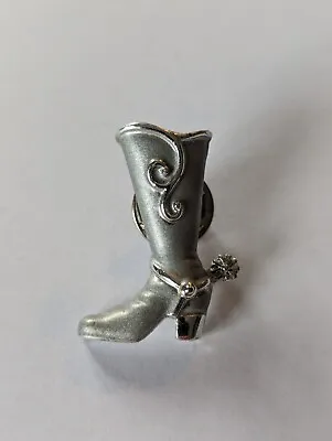 Cowboy Boot With Spurs Metal Pin Badge • £4.95