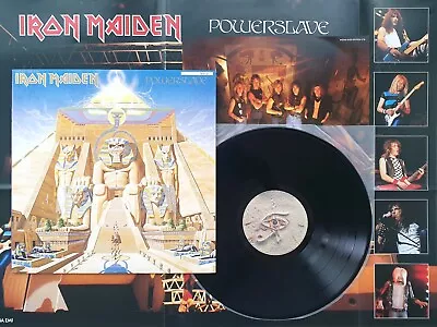 IRON MAIDEN Powerslave LP 1984 Japan 1st Press EMS-91091 W/ Poster Insert No Obi • $98