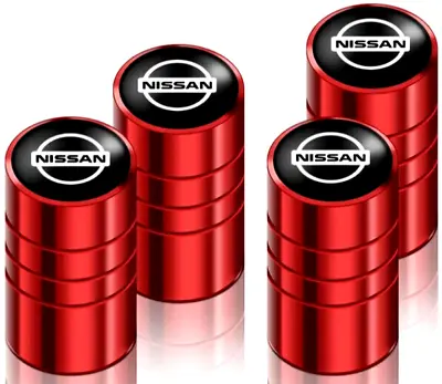 Nissan Red Tyre Wheel Valve Stem Air Dust Cover Caps GTR 350Z 370Z Silvia NISMO • $9.75