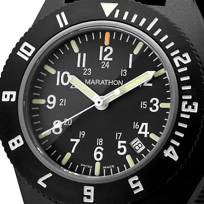 Marathon MaraGlo™ Navigator Pilot Watch With Date 2nd Timezone NEWEST SAPPHIRE • $356.96