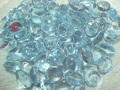 4  Lbs Light Blue Flat Glass Marbles Gems Vase Fillers Mosaic Tiles $19.99 • $19.99