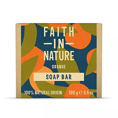 Faith In Nature Natural Orange Hand Soap Bar Detoxifying Vegan & Cruelty Free • £2.99