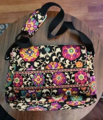 Vera Bradley Messenger Crossbody Laptop Bag Retired Suzani Pattern • $50