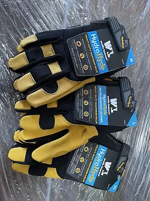 Wells Lamont Men's HydraHyde Leather Work Gloves Select Size M - One Pair • $14.49
