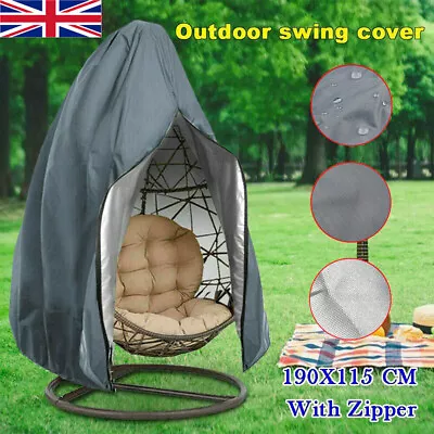 Waterproof Double Egg Chair Cover Hanging Swing Hammock Rattan Outdoor Furniture • £9.98