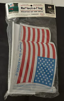 Reflect-A-Flag Mounting Kit & Decal Mailbox Flag Plastic USA Flag USA New RARE • $19.95