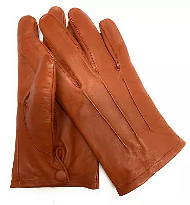 Men's Dress Driving Cycling Genuine Lambskin Leather Unlined Gloves  • $24.99