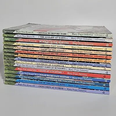 Vintage Lot Of 15 Magic Tree House Books #1 - #15 Complete 15 Book Set 1992-1998 • $17.99