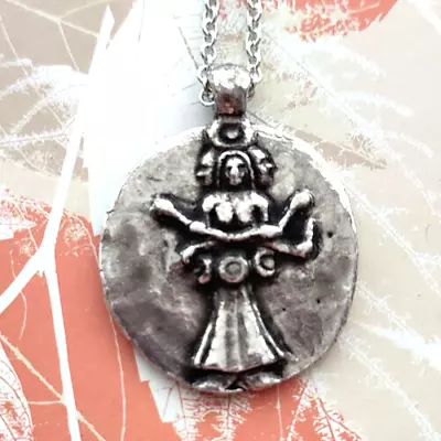 £19.95 • Buy Hecate Greek Goddess Coin Pendant Necklace For Witchcraft Transformation Renewal