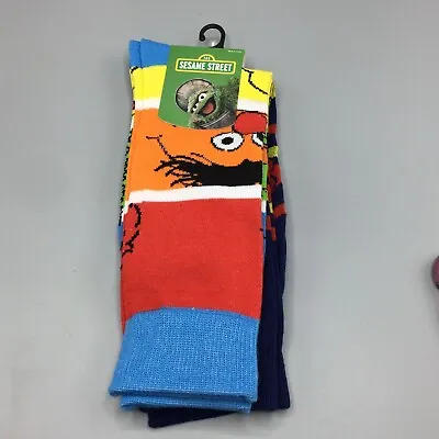 Sesame Street Characters Men's Crew Socks Size 8-12 Set Of 2 • $21.99