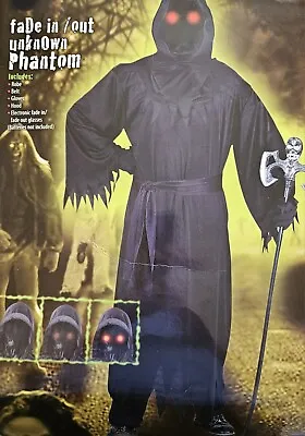 Fade In Out Unknown Black Phantom Ghost Halloween Costume Adult Men's XL 40-42 • $15.99