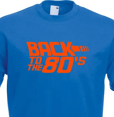 £9.99 • Buy Back To The Future 1980's Fancy Dress Dance Club Top Novelty T Shirt Gift Orange