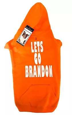 “ LET’S GO BRANDON!” Zack & Zoey  Dog Hoodie Large Orange Retail $39. (5) • $25