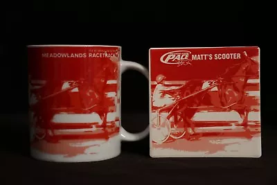 Meadowlands Pace Race Horse Mug & Coaster Set MATT’S SCOOTER (red) NEW • $9.99