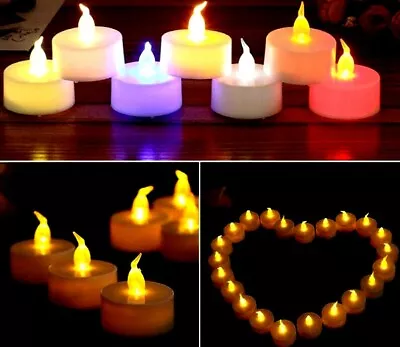 Led Candle Flameless Flickering & Steady Battery LED Tea Light Candles Tealights • £5.99