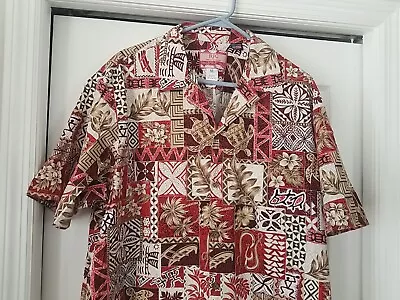 Vintage RJC Hawaiian Shirt Mens XL Made In Hawaii 100% Cotton EUC Turtles Canoes • $12.99