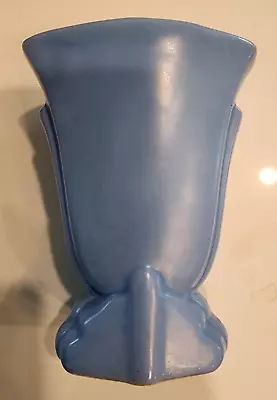 Vintage Bauer Matte Blue Pottery Vase • $9.99