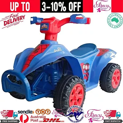 Marvel Spiderman™ 6V Electric Quad Bike Battery Power Kids Ride On Toy Car • $143.11