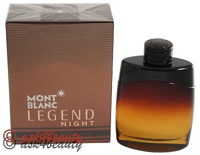 Legend Night By Mont Blanc 3.3oz/100ml Edp Spray For Men New In Box • $45.99